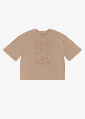 Endless - T- Shirt Feminina Manga Curta Marrom - ENDLESS