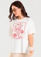 Dianna - T-Shirt Feminina Manga Curta Oversized Bege - variação: Bege