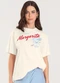 Dianna - T-Shirt Feminina Manga Curta Oversized Bege - variação: Bege