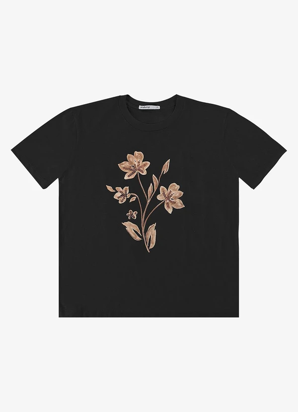 Endless - T- Shirt Feminina Manga Curta Preto 1