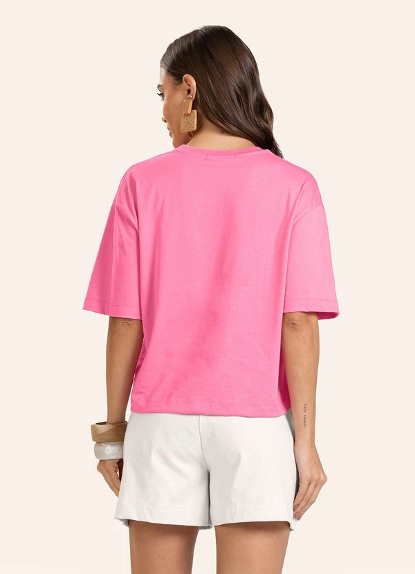 Endless - T- Shirt Feminina Manga Curta Rosa 2