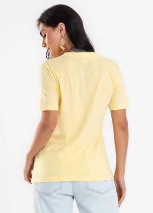 Rovitex - T Shirt Feminina Meia Malha Amarelo - ROVITEX