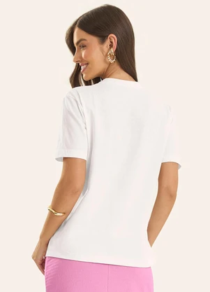 Rovi Kids - T Shirt Feminina Meia Malha Bege - ROVI KIDS