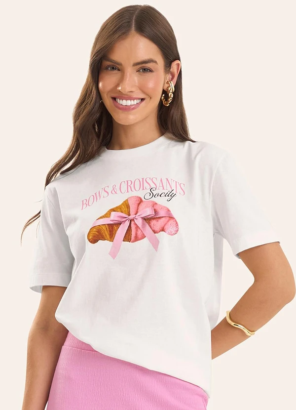 Rovi Kids - T Shirt Feminina Meia Malha Bege