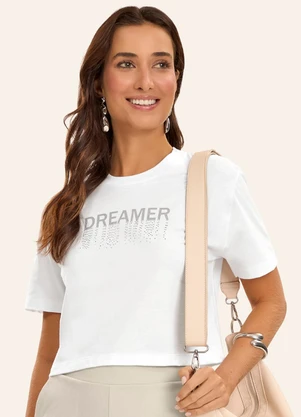 Rovitex - T- Shirt Feminina Meia Malha Branco - ROVITEX