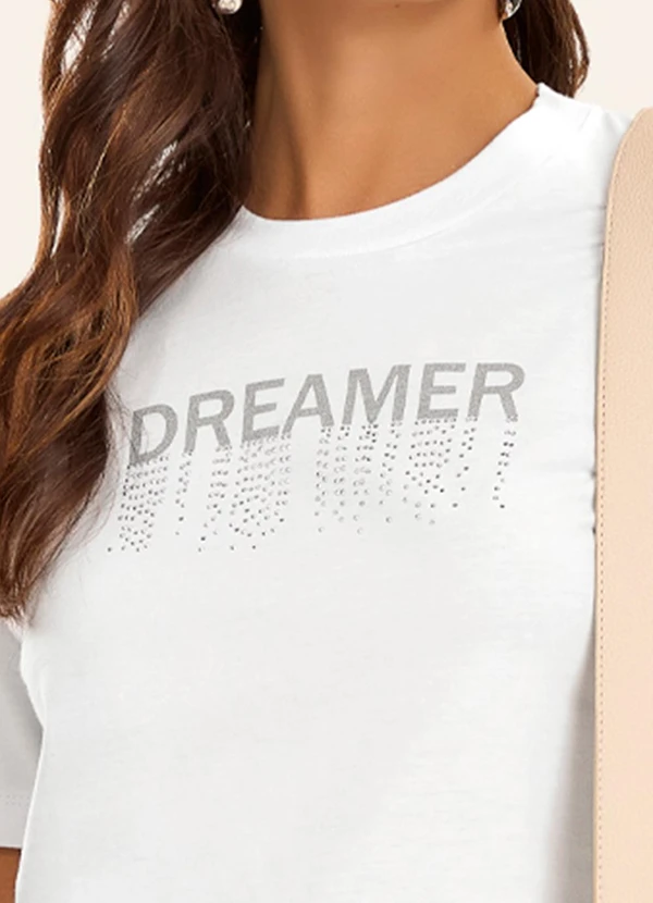 Rovitex - T- Shirt Feminina Meia Malha Branco 3