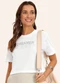 Rovitex - T- Shirt Feminina Meia Malha Branco - variação: Branco