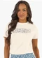 Rovitex - T-Shirt Feminina Meia Malha com Estampa Bege - variação: Bege