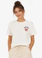 Minty - T-Shirt Feminina Meia Malha com Estampa Bege - variação: Bege