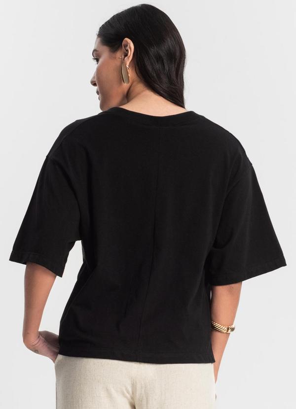 Rovitex - T- Shirt Feminina Meia Malha Preto 2