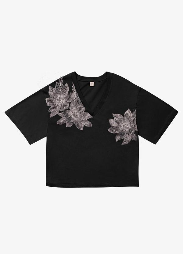 Rovitex - T- Shirt Feminina Meia Malha Preto 5