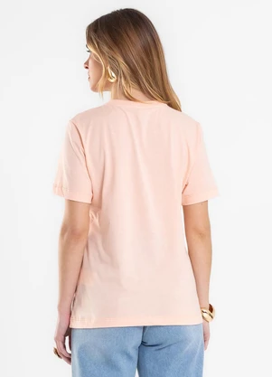 Rovitex - T Shirt Feminina Meia Malha Rosa - ROVITEX