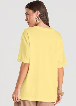 Dianna - T- Shirt Feminina Oversized Amarelo - DIANNA