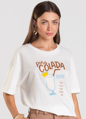 Dianna - T- Shirt Feminina Oversized Bege - DIANNA