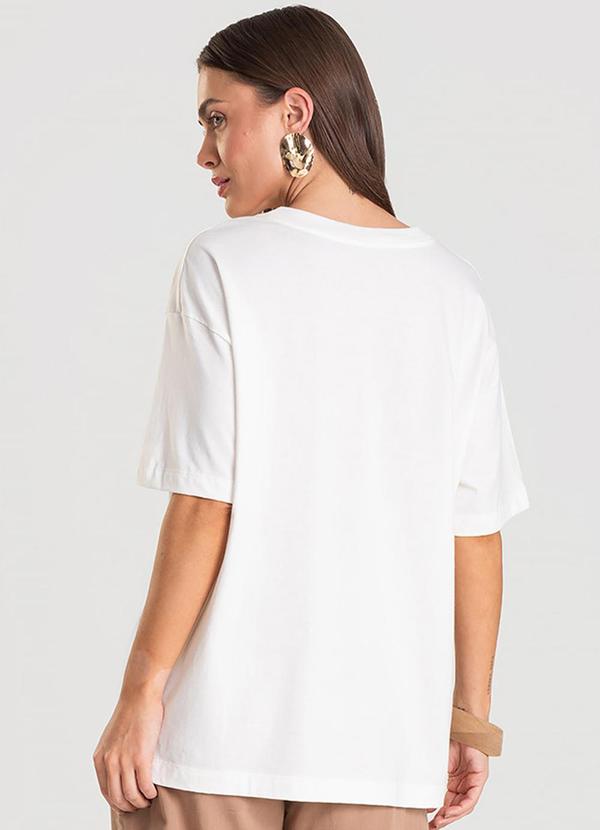 Dianna - T- Shirt Feminina Oversized Bege 2