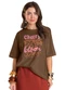 Dianna - T- Shirt Feminina Oversized Marrom - variação: Marrom