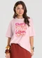 Dianna - T- Shirt Feminina Oversized Marrom - variação: Rosa