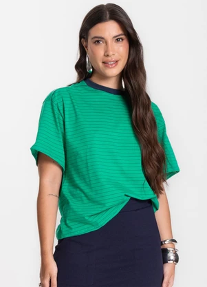Infinita Cor - T- Shirt Feminina Verde - INFINITA COR