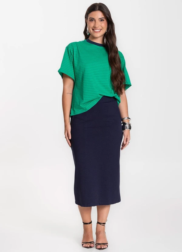 Infinita Cor - T- Shirt Feminina Verde 3