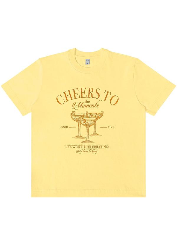 Rovitex - T- Shirt Feminino em Meia Malha Amarelo 2