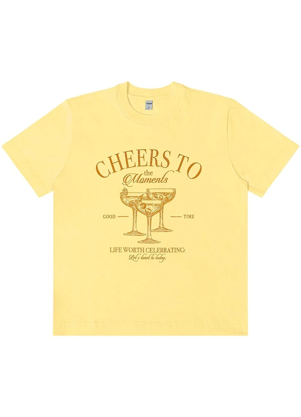 Rovitex - T- Shirt Feminino em Meia Malha Amarelo 2