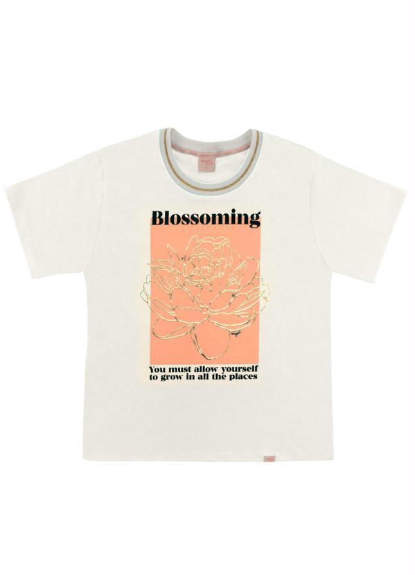 Angel - T-Shirt Flower Foil Bege