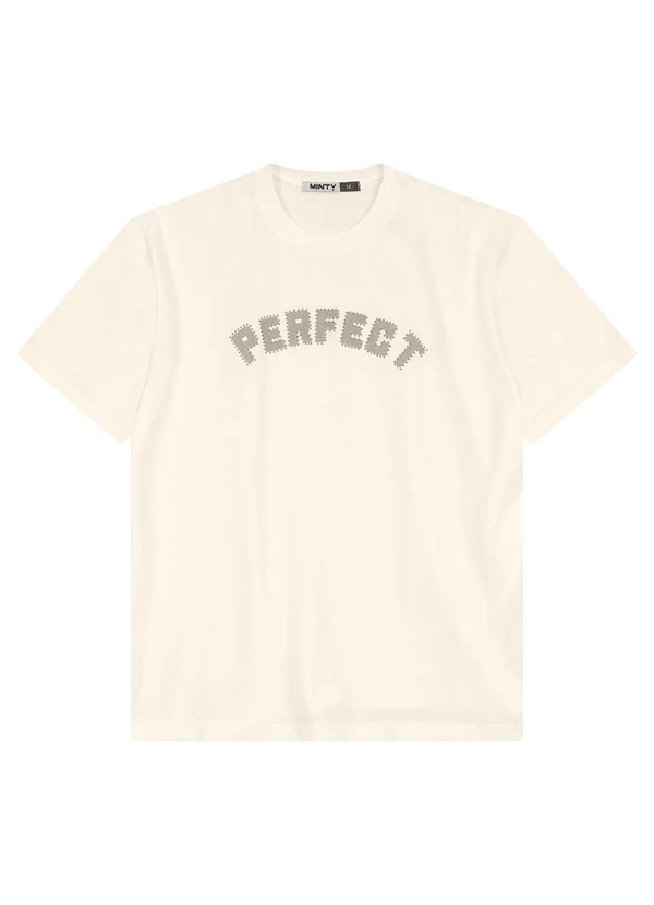 Minty - T- Shirt Juvenil em Meia Malha Bege 3