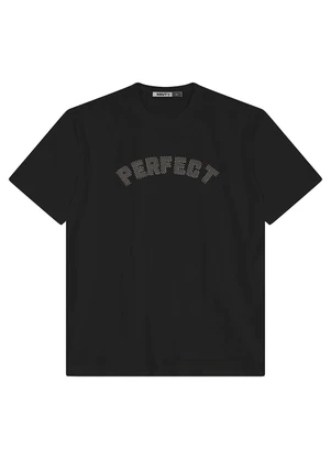 Minty - T- Shirt Juvenil em Meia Malha Preto - MINTY