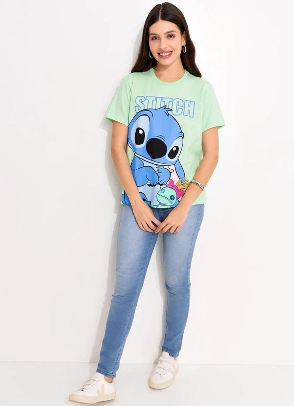Disney - T-Shirt Lima em Malha de Algodão Penteado 3
