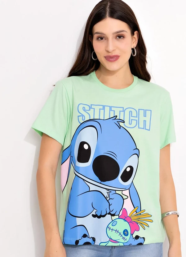 Disney - T-Shirt Lima em Malha de Algodão Penteado 4