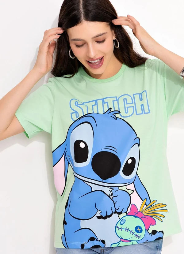 Disney - T-Shirt Lima em Malha de Algodão Penteado 5