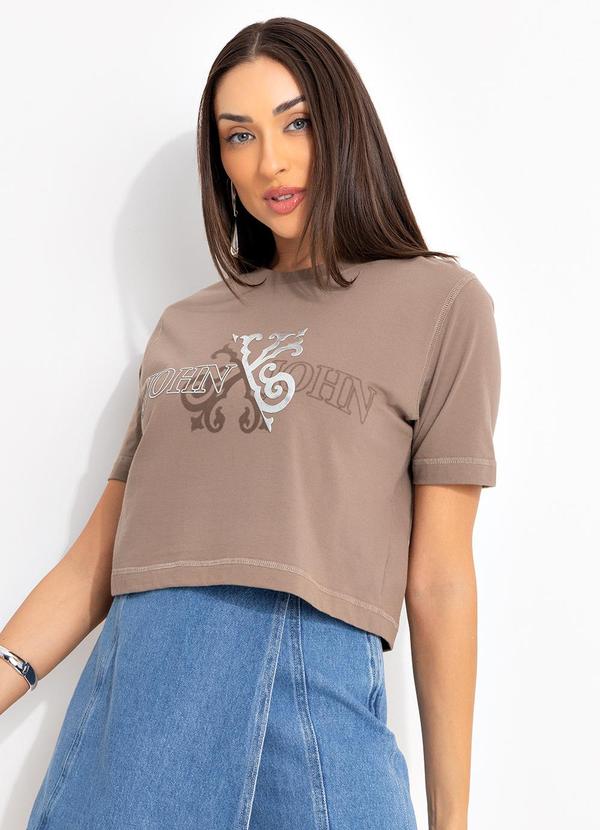 John John - T Shirt Logo Bege