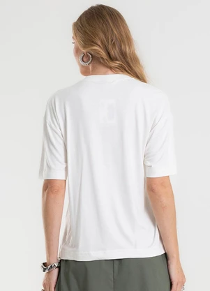 Rovitex - T-Shirt Manga Curta Estilosa Bege - ROVITEX