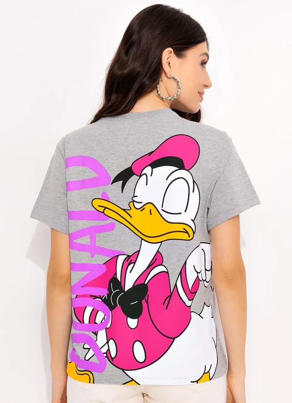 Disney - T-Shirt Mescla em Malha de Algodão Penteado 2