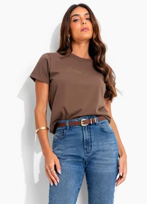 John John - T-Shirt New Bright Jj Marrom - JOHN JOHN