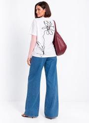 T-Shirt Off White em Malha de Algod�o By Liana Ferraz