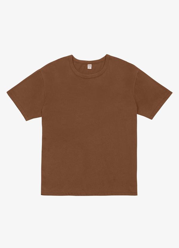 Rovitex - T-Shirt Over Básica Feminina Marrom 2