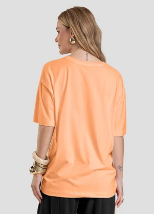 Dianna - T-Shirt Oversized Feminina Laranja - DIANNA