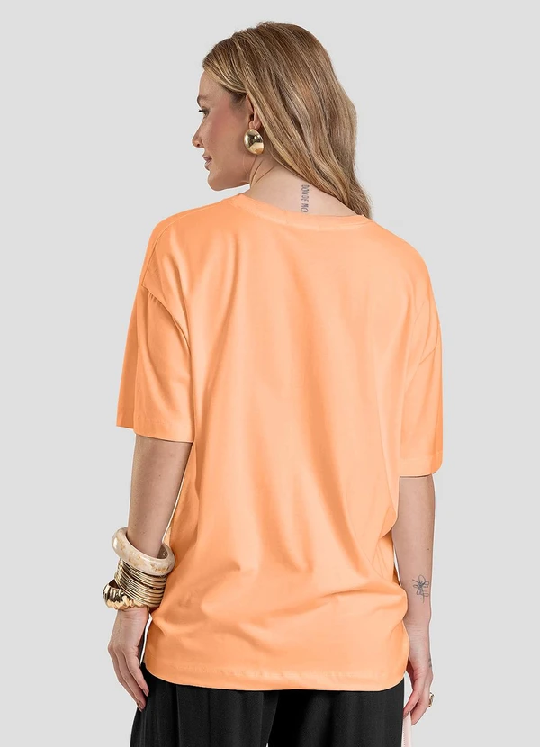 Dianna - T-Shirt Oversized Feminina Laranja 2