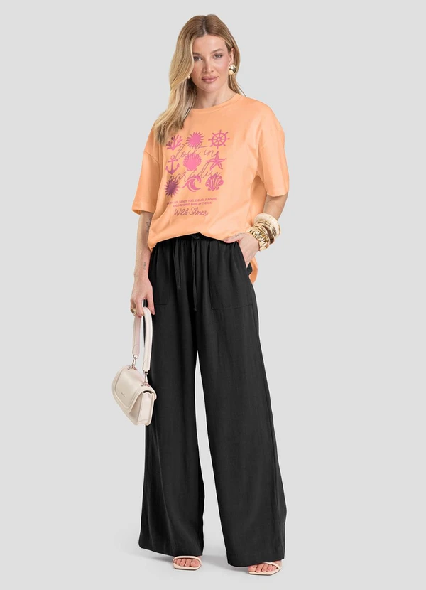 Dianna - T-Shirt Oversized Feminina Laranja 3
