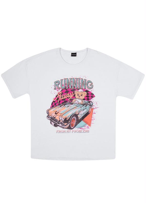 Enfim - T-Shirt Oversized Running Feminino Branco