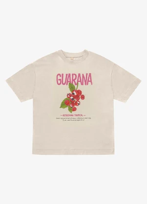 Rovitex - T- Shirt Overzised Meia Malha Feminina Bege - ROVITEX