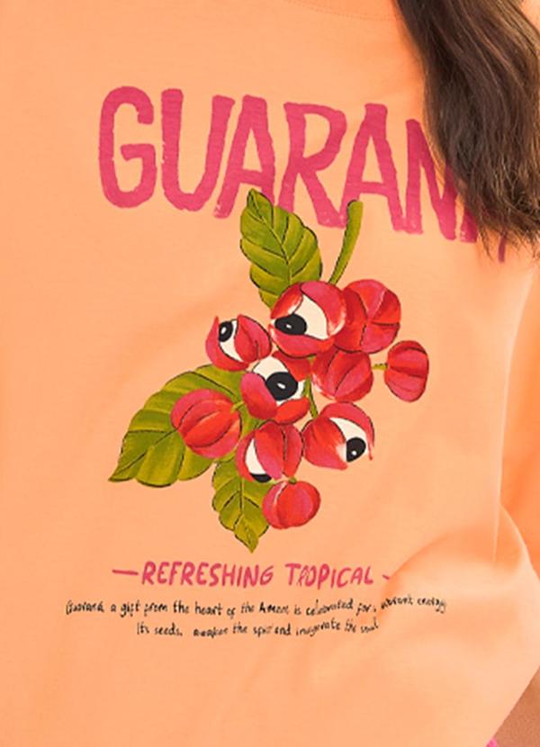 Rovitex - T- Shirt Overzised Meia Malha Feminina Laranja 3