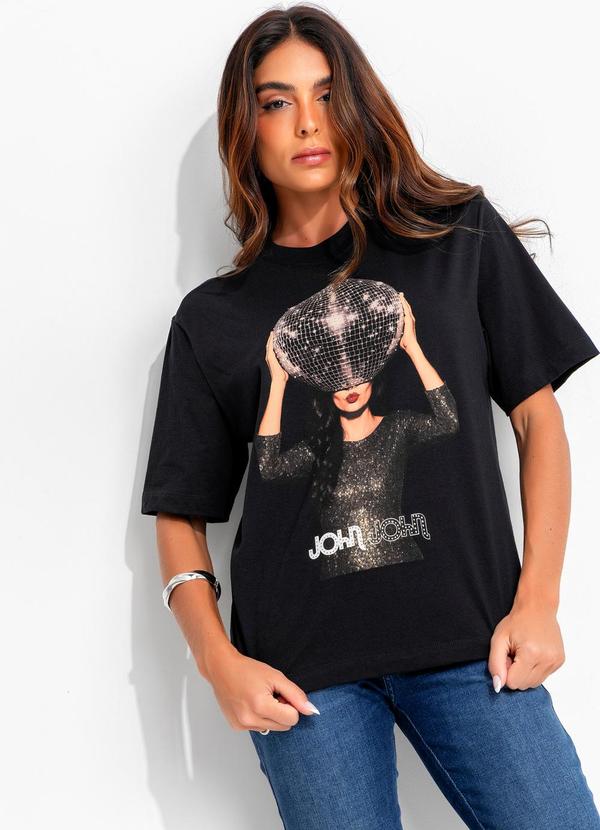 John John - T-Shirt Party Girl Jj Preto