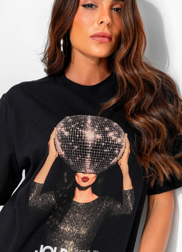 John John - T-Shirt Party Girl Jj Preto 5