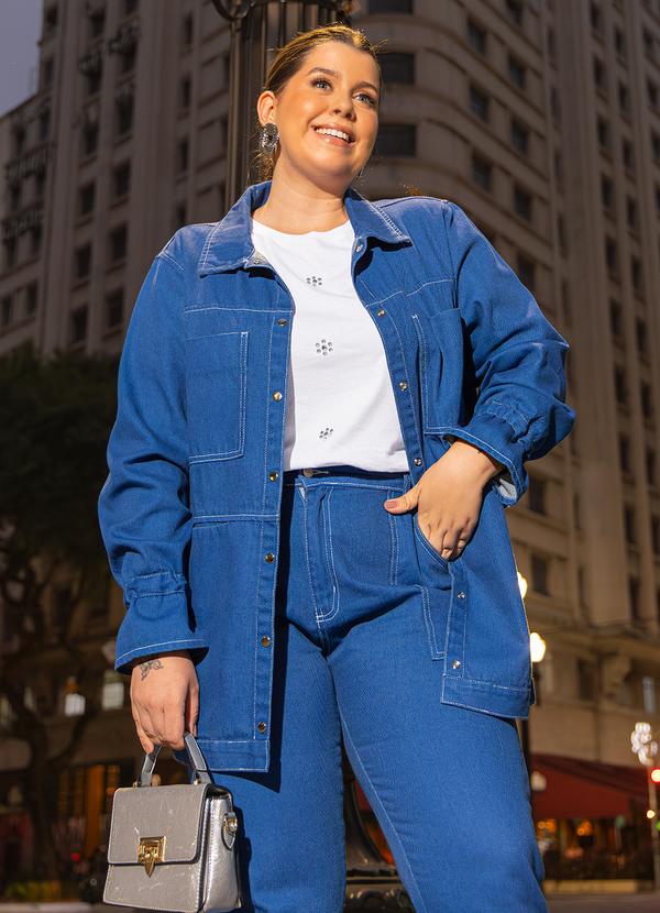 Quintess - T-Shirt Pedraria Branca em Algodão Penteado 8