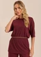 Doce Trama - T-Shirt Retrô Glam em Tricot Flamê Roxo - variação: Roxo