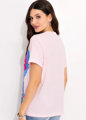 Disney - T-Shirt Rosa Claro em Malha de Algodão Penteado - DISNEY