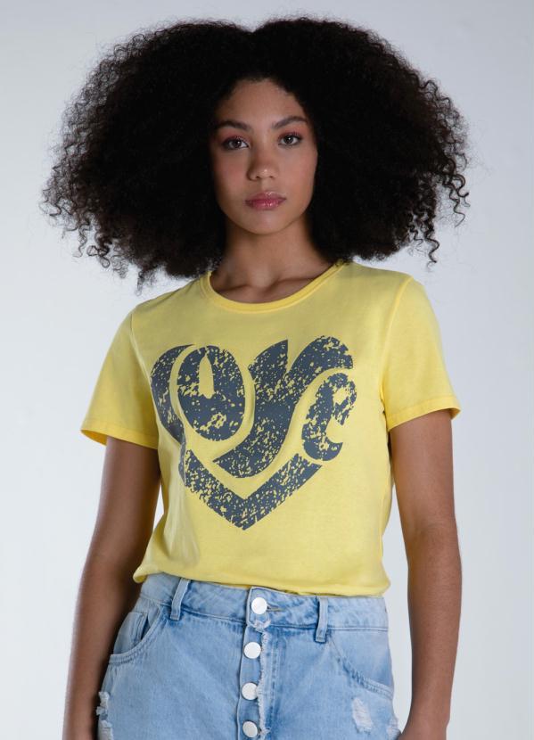 Enfim - T-Shirt Slim The 70s Amarelo