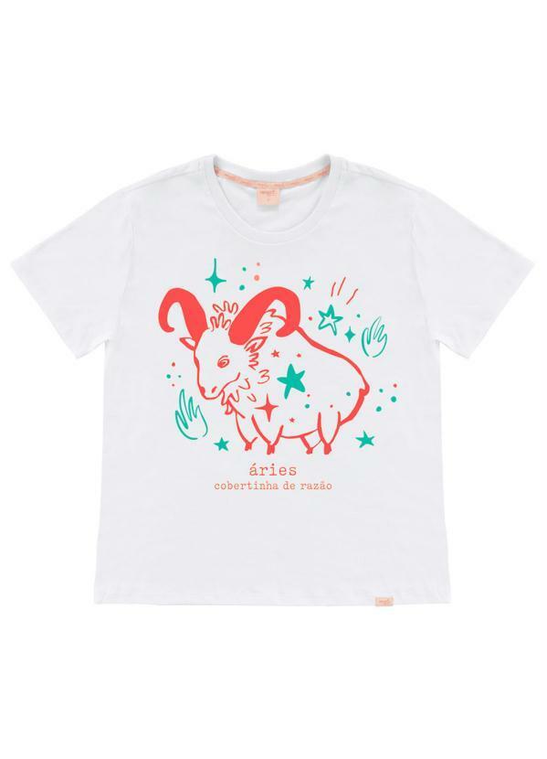 Angel - T-Shirt Zodiac Áries Branco